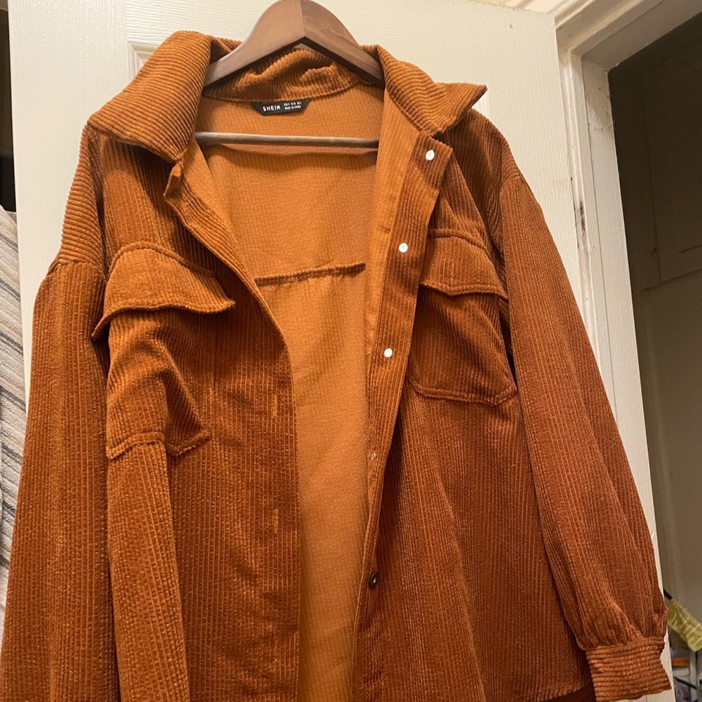 SHEIN Cord Overshirt